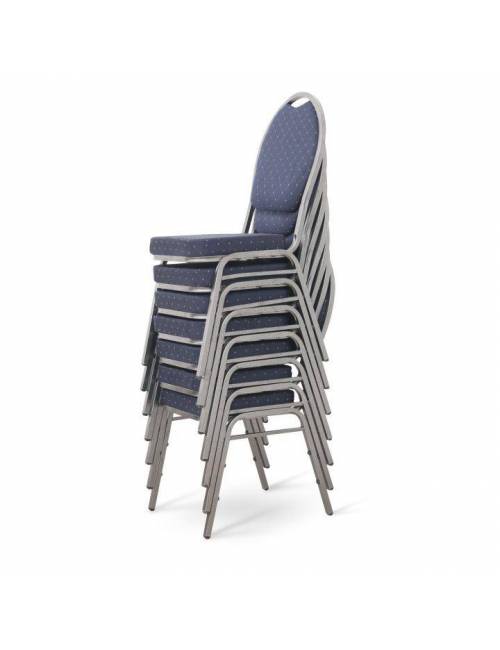 Wellington stackable chair - Black - aluminum color structure