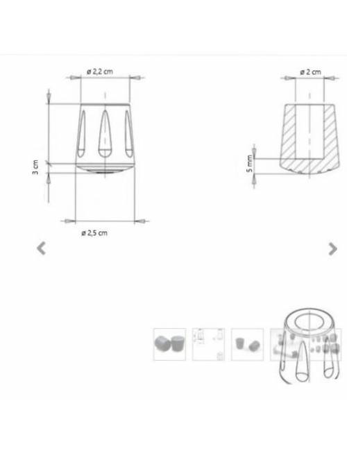 Foot Caps for black Cluny folding chair