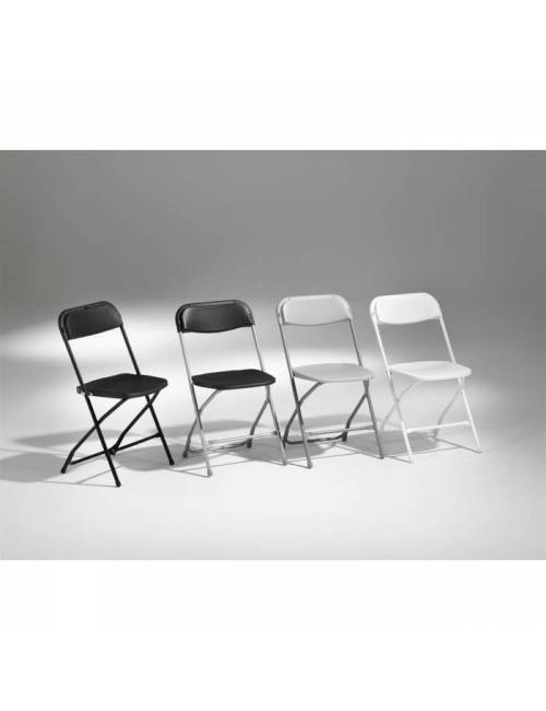 Folding chair Cluny light gray - black