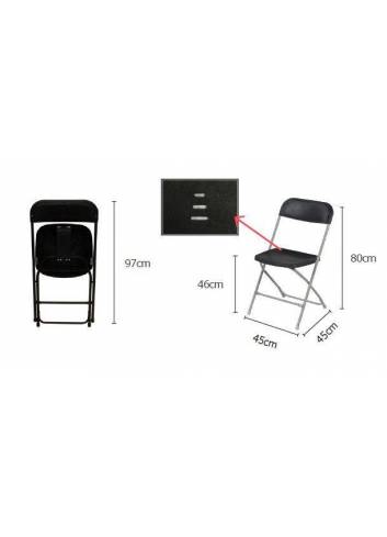 size folding chairs