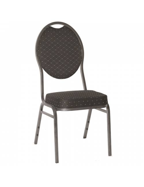 Chaise empilable Wellington - structure gris martelé