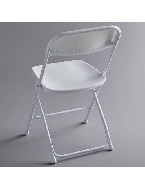 Chaise pliante Cluny - Blanche / structure blanche