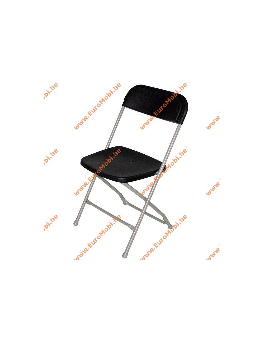 Folding chair Cluny light gray - black