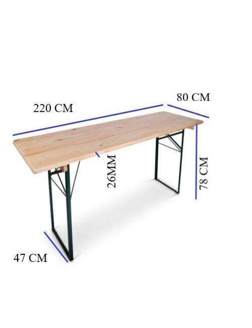 Standard brasserie table 220 x 80 cm