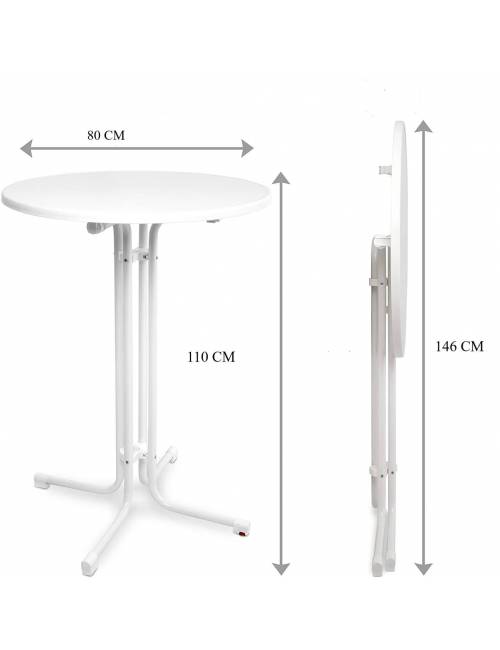 Table mange debout Morel - Ø80cm - Mlit - 2 variétés