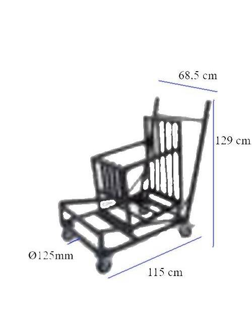 Chariot de transport pour table mange debout Moma Square et table Times Square