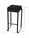 dimension tabouret de bar Moma Square noir