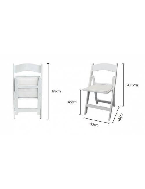 Cecile folding chair - white