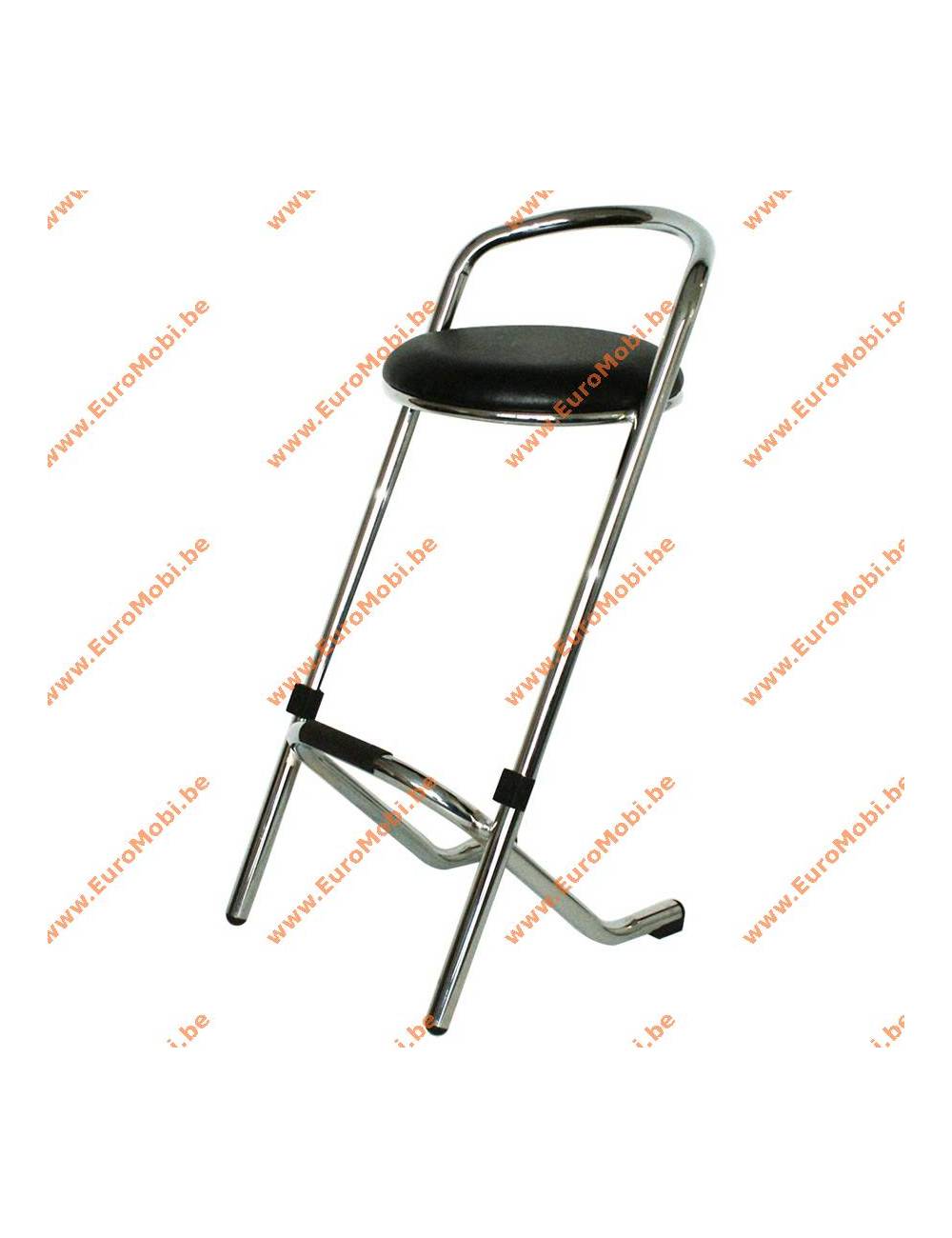 Bar stool Tabsu chrome - black