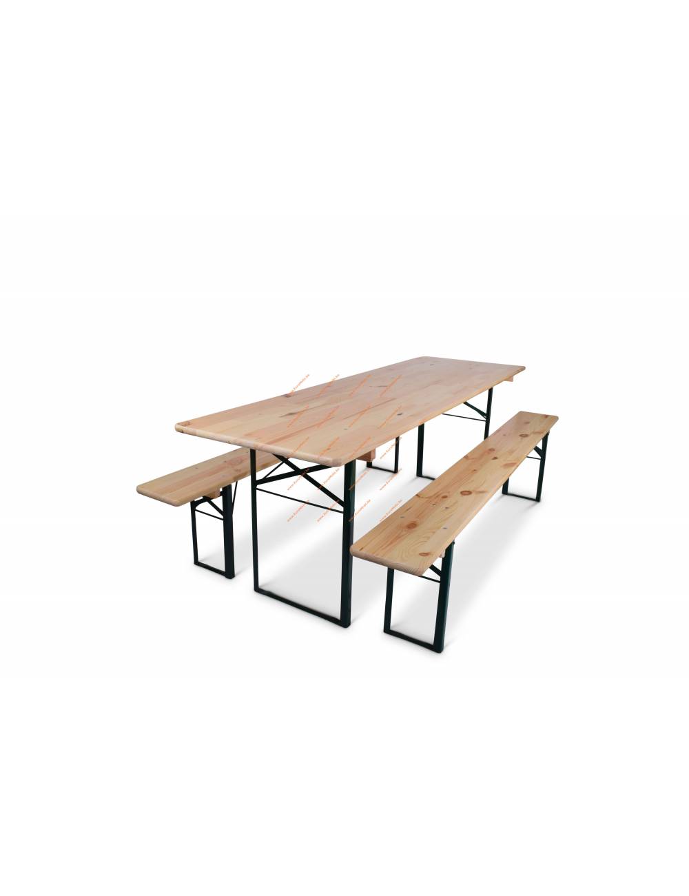 Standaard - tafel 220 50 cm en banken