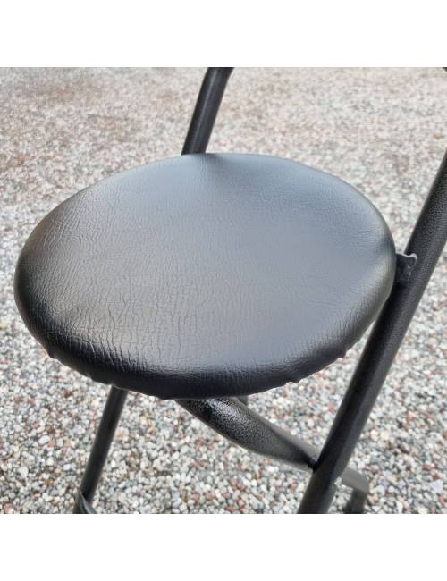 Tabouret haut Tabbo - pliable - noir