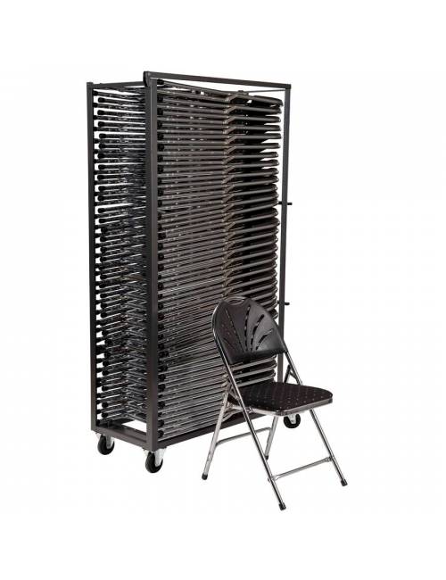 Folding chair Cluny deluxe - black / chrome plated