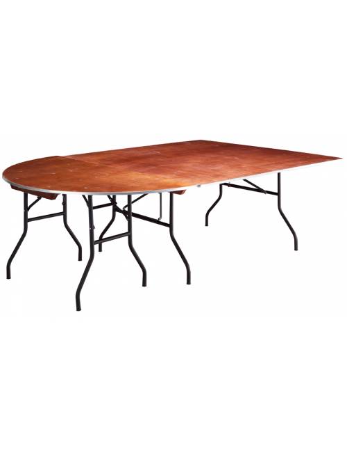 Half-round Tacoma folding table 140 x 76 cm