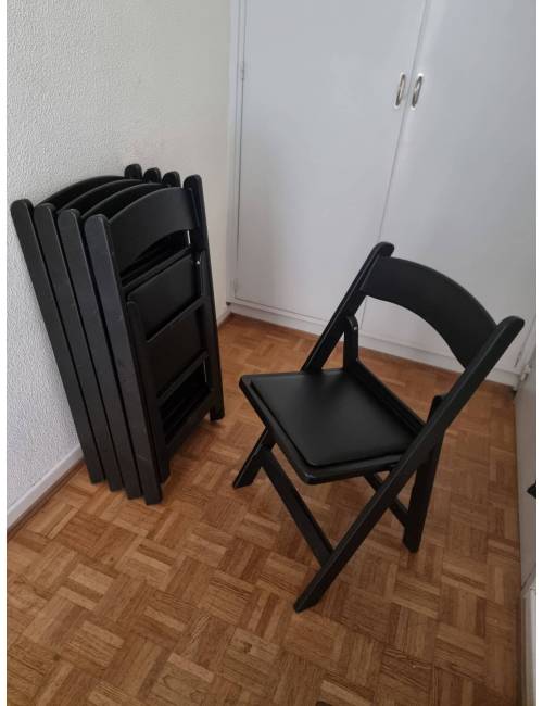 Cecil folding chair - black