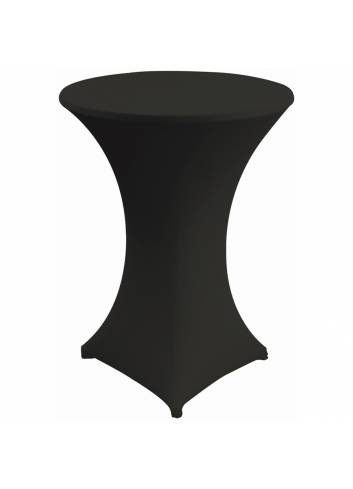 Cover and top stretch for standing table round black