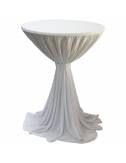 Nappe Porto extensible pour table debout blanche