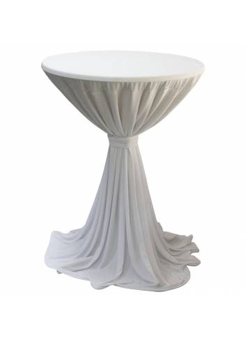 Nappe Porto extensible pour table debout blanche