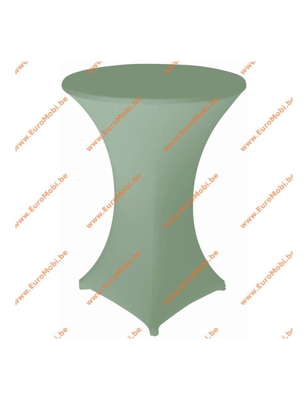 Cover and top stretch for standing table round dark green 