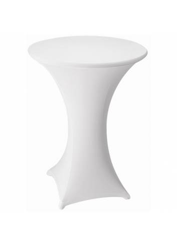 Cover and top stretch for standing table round white