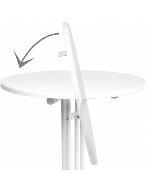 Table "high bar" Morel white - Ø70cm - Sevelit