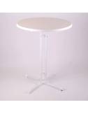 Table "mange-debout" Morel blanc Ø85cm