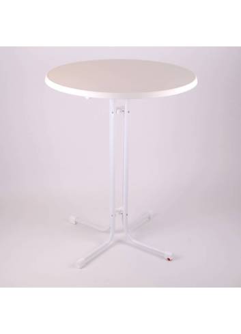 Table "mange-debout" Morel blanc Ø85cm