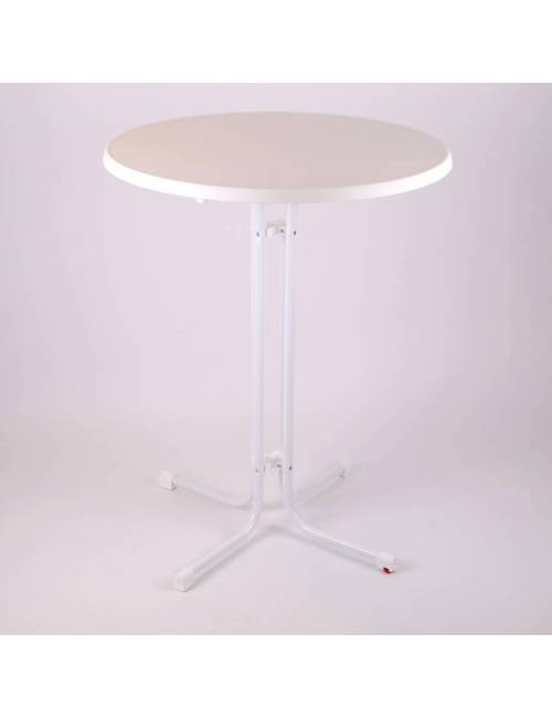 Table "high bar" Morel white - Ø70cm - Sevelit