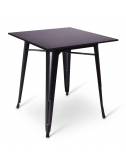 Table de terrasse Tigard - plateau noir de 70x70 cm