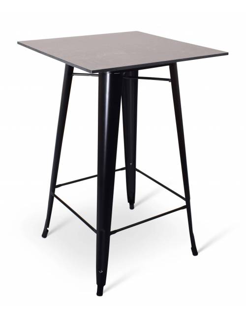 Standing table Matra Elm Wood vintage - 70x70 cm