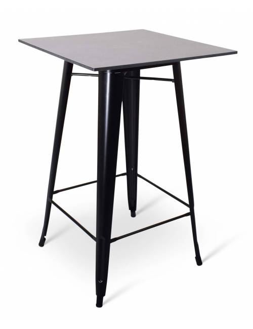 Standing table Matra Elm Wood vintage - 70x70 cm