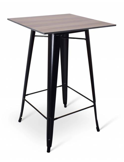 Standing table Matra Elm Wood vintage - 70x70 cm