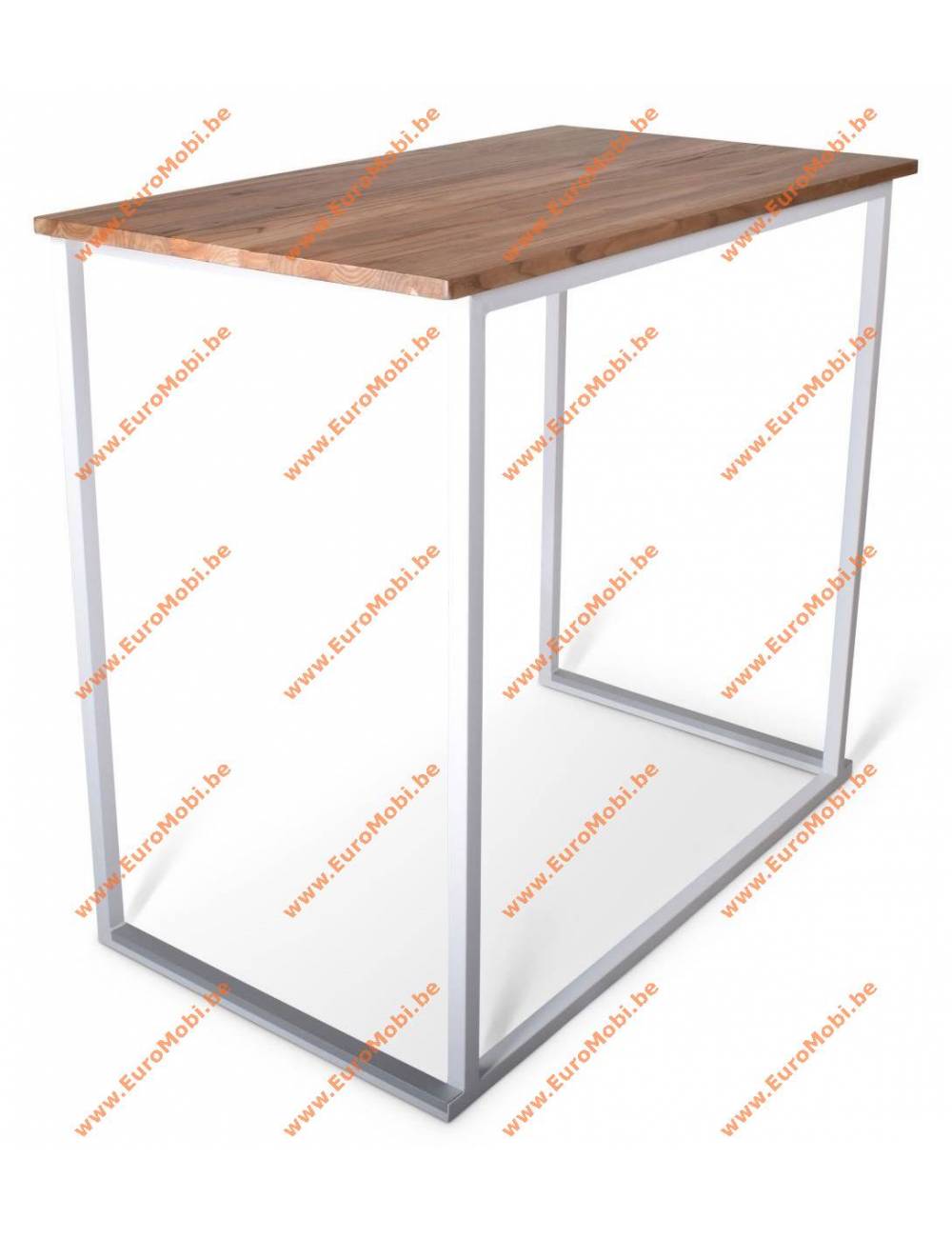 transfusie Lief Rook Hoge tafel - hoge bartafel - Moma Square - 120 x 70 cm - Elm Wood Frame  kleur Witte structuur