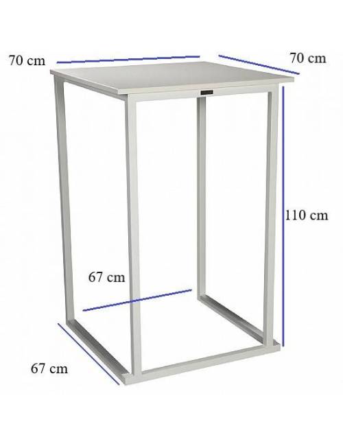 Table haute - mange debout - Moma Square - 70 x 70 cm - plateau Compact