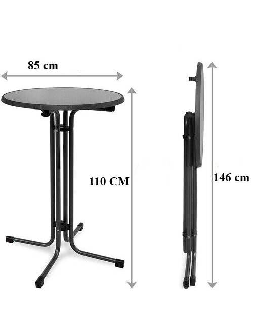 Morel high table - Sevelit top - Ø85cm - 6 varieties