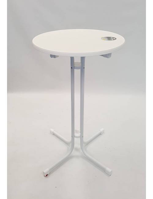 Table "high bar" Morel white - Ø70cm - Sevelit