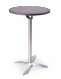 table mange debout Miroc Ø70 cm mlit anthracite structure inox