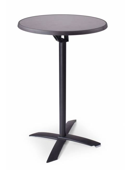 table mange debout Miroc Ø70 cm sevelit Pizarra structure noir