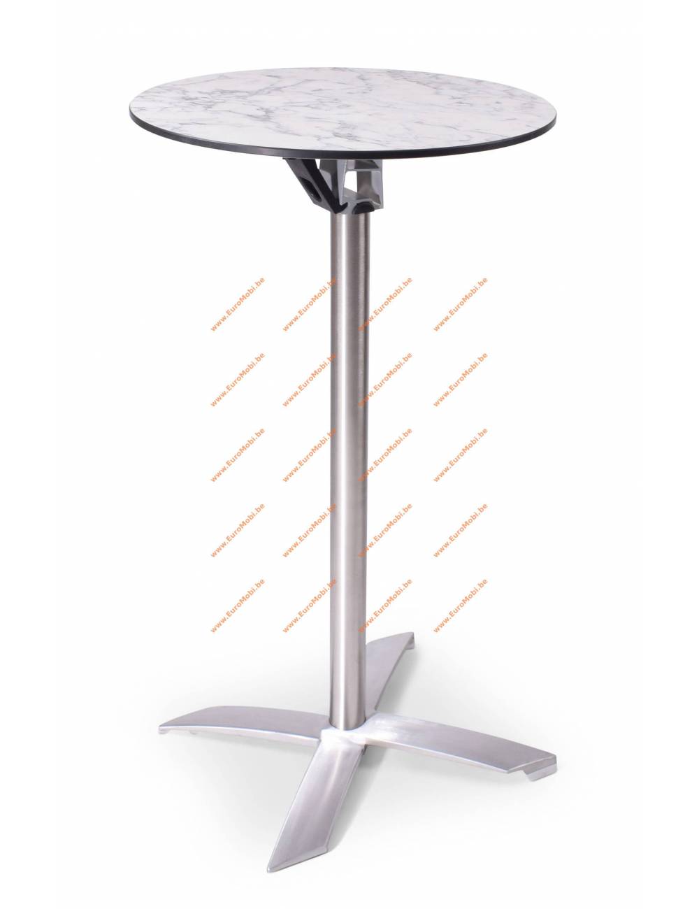Table "mange-debout" Miroc - Ø60 cm - Compact structure inox