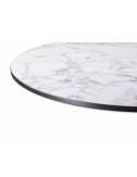 plateau rond Compact marbre blanc