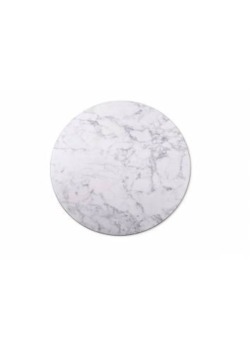 plateau rond Compact marbre blanc
