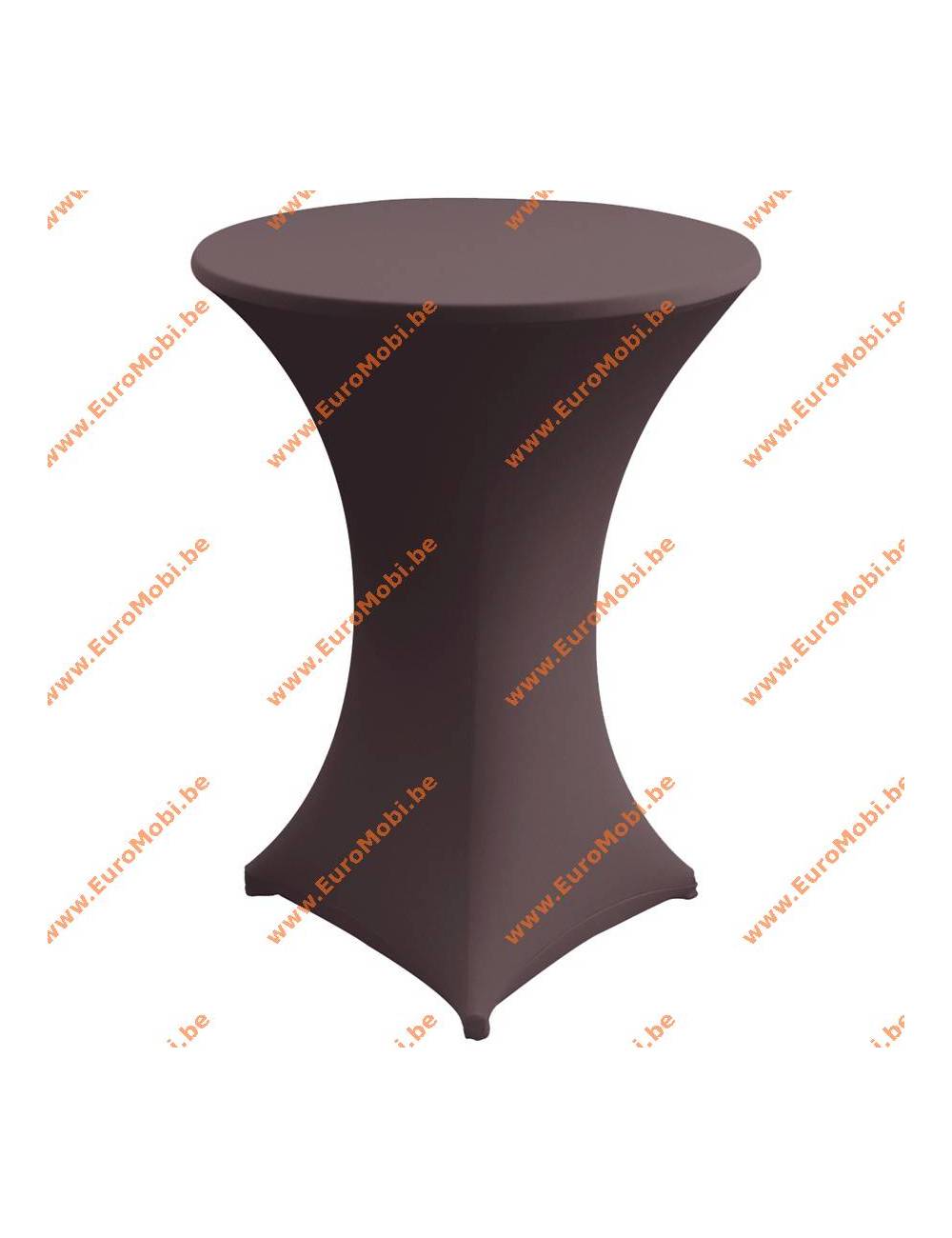 Cover and top stretch for standing table round brown dark