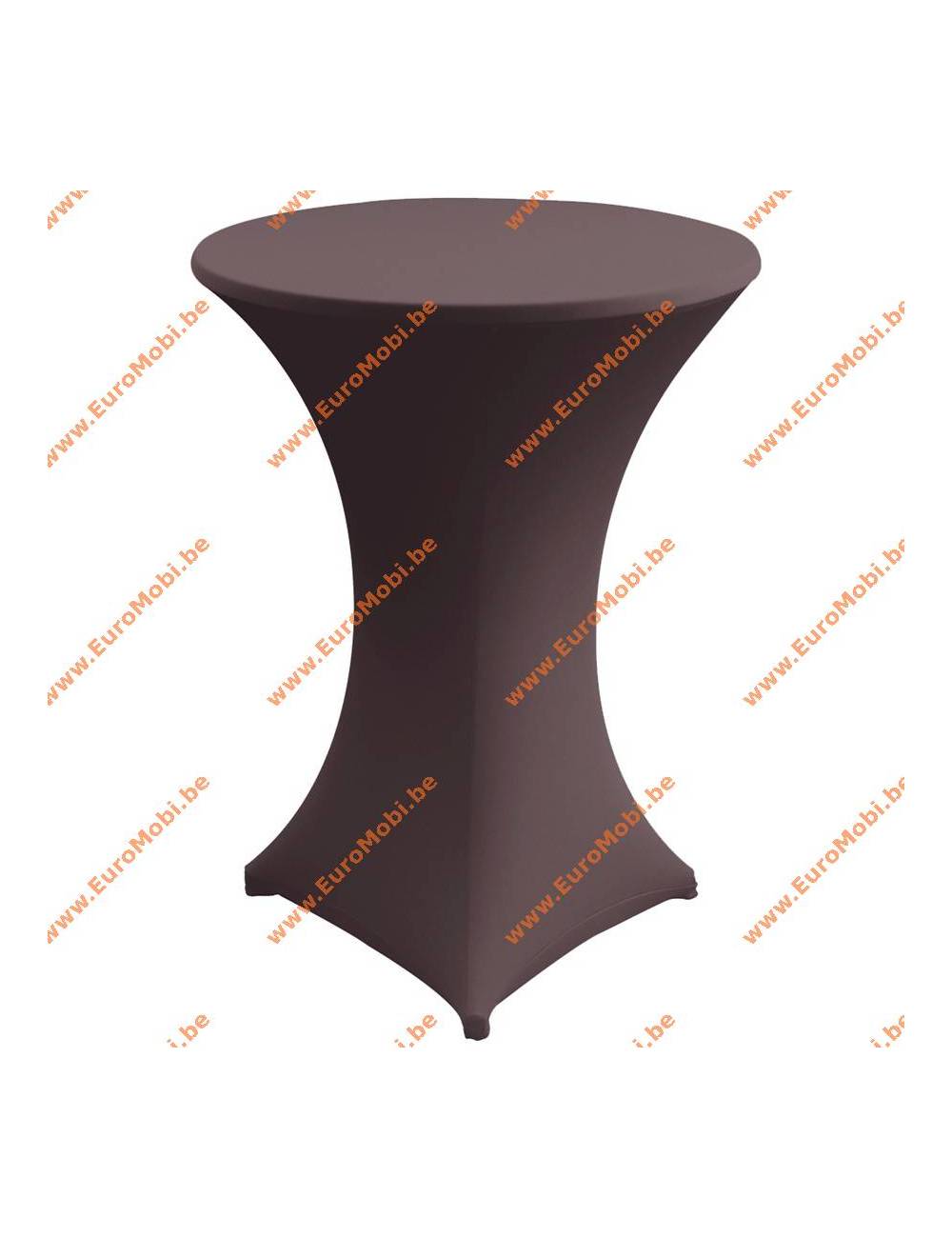 Nappe extensible pour table debout brun foncé Nappe extensible pour table debout brun foncé