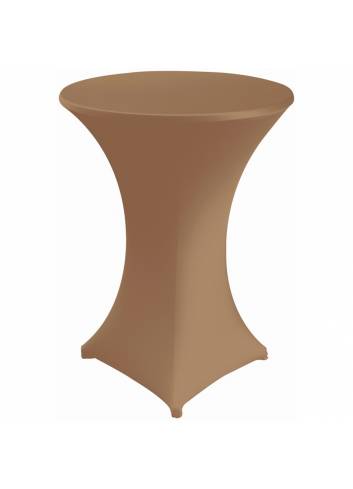 Cover and top stretch for standing table round brown