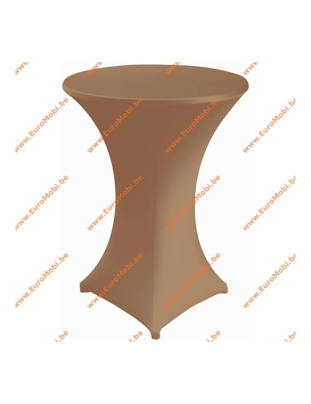 Cover and top stretch for standing table round brown