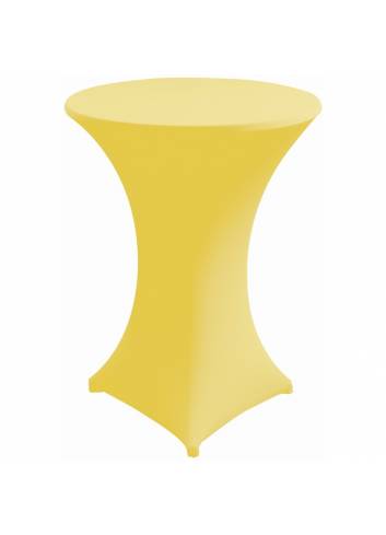 Cover and top stretch for standing table round yellow