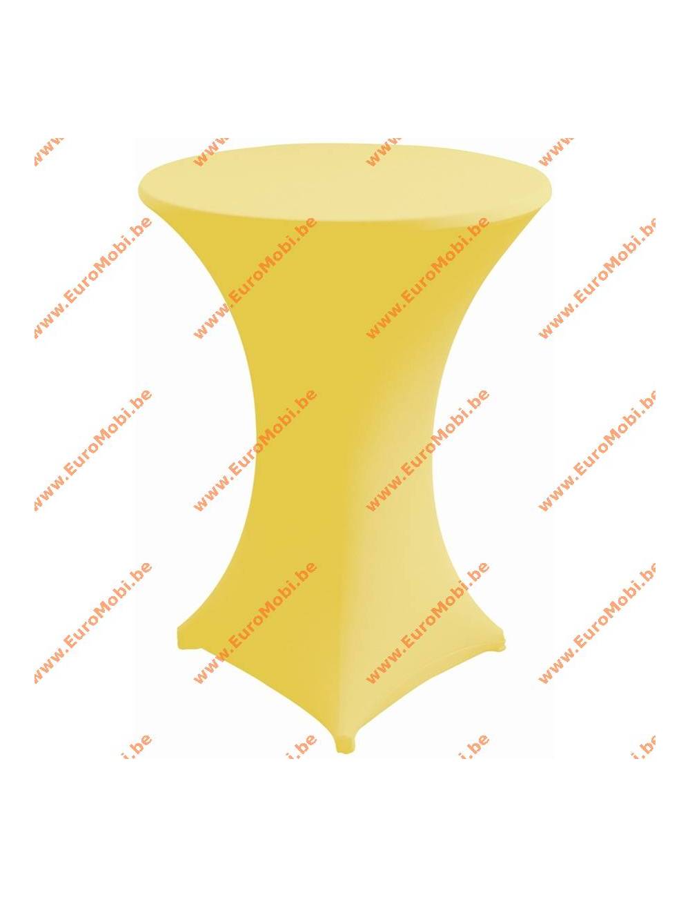Cover and top stretch for standing table round yellow