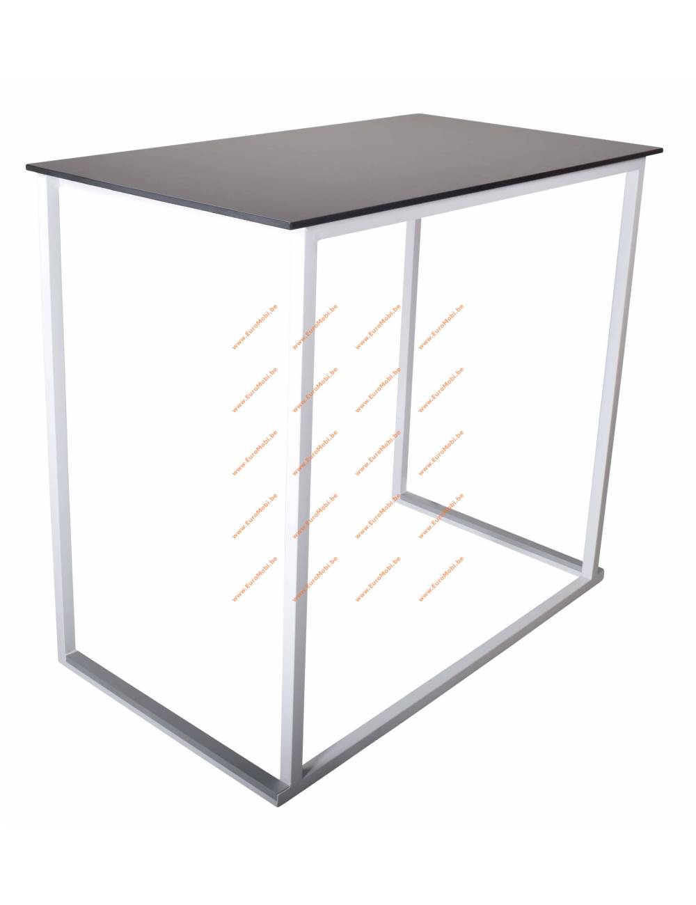 Statafel - Moma Square - 120 70 cm - Compact blad Frame kleur Witte structuur Kleur Concrete