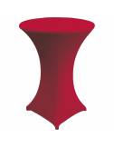 Nappe extensible pour table debout  rouge 