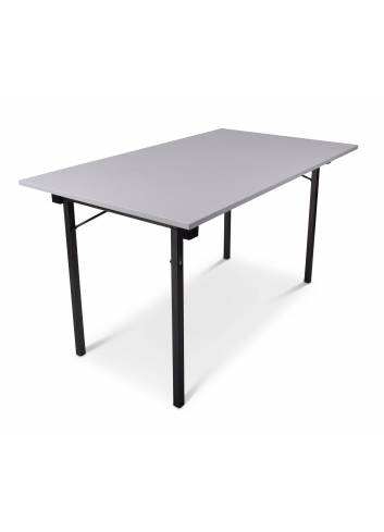 Table pliante Conférence - 140 x 80 cm - Melamine Forme et couleur de  structure Structure gris martelé en U Couleur Gris clair