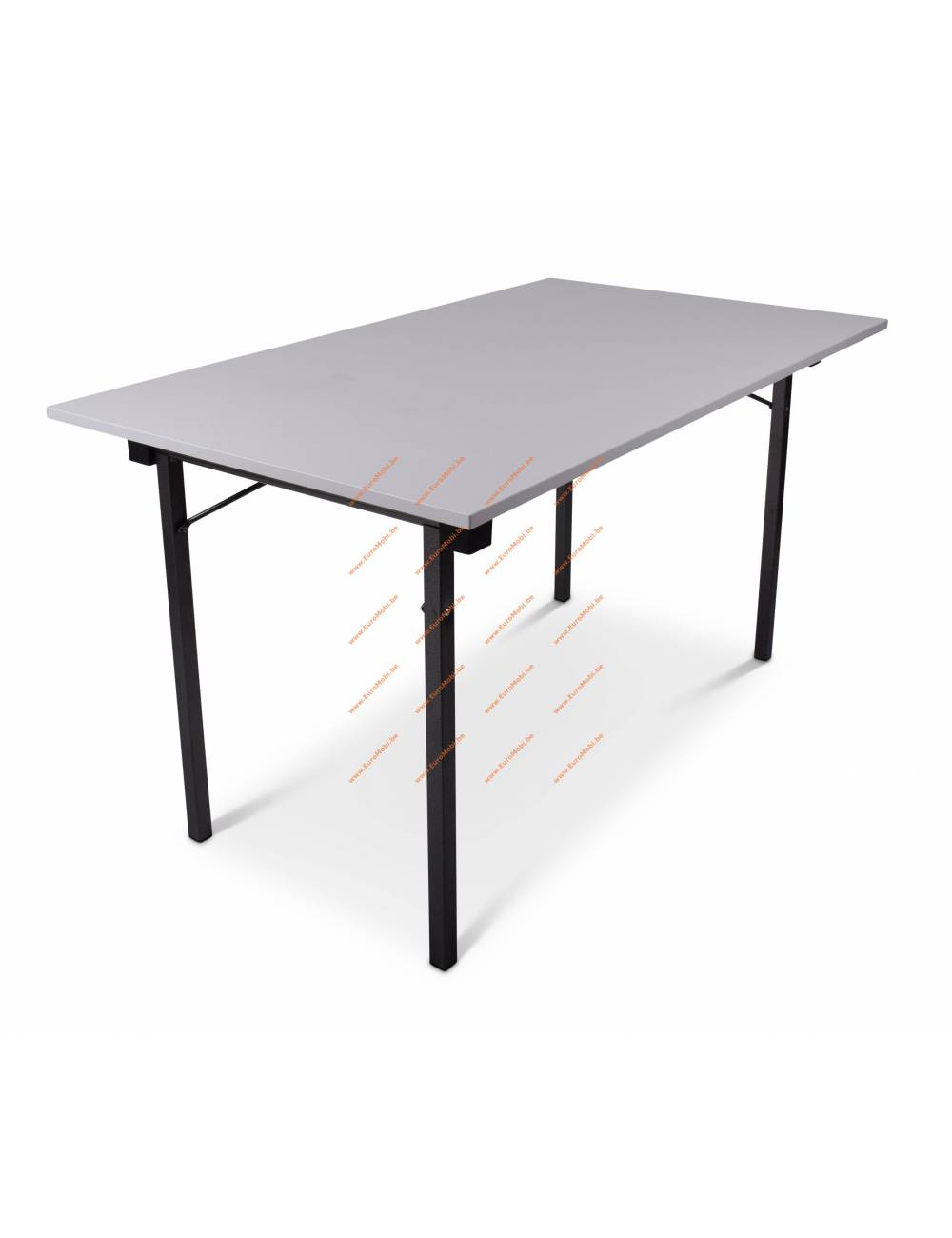 Table pliante Conférence - 120 x 80 cm - Melamine Forme et couleur de  structure Structure gris martelé en U Couleur Hêtre naturel